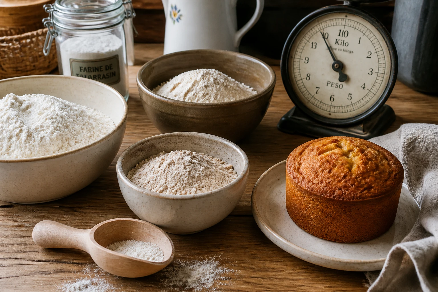 Équivalence farine sans gluten : le tableau de conversion complet