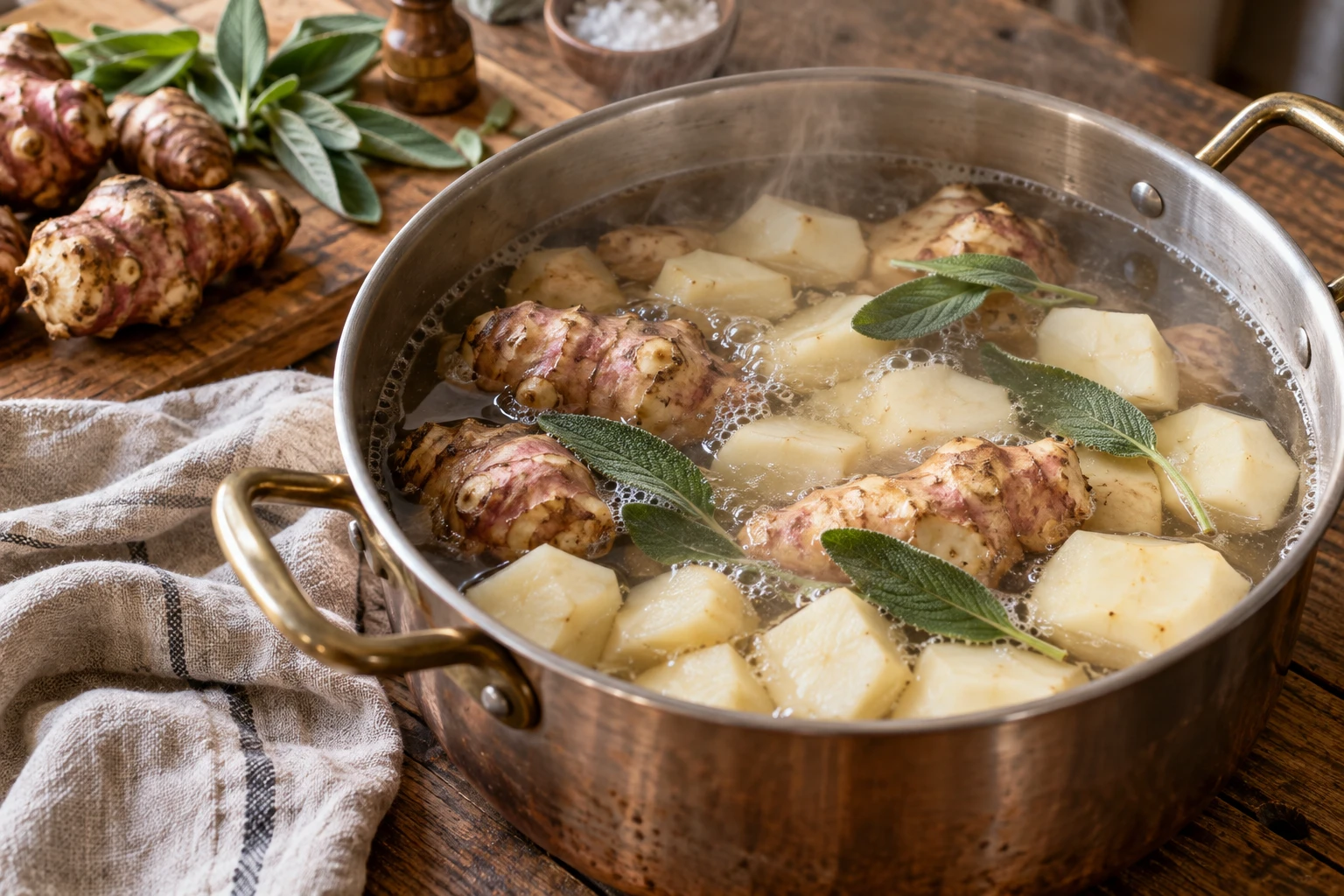 Cuisson du topinambour à l’eau : durées et astuces